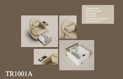 Luxury Pedicure Chair for Salon | Like New | Beige | With Foot Bath