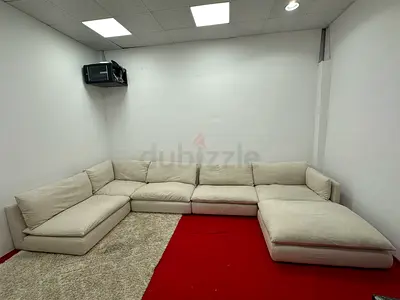 Excellent condition cratebarrel modular sofa with footstool