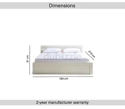KING SIZE BED WITH POCKETED MATTRESS with 2 BEDSIDE TABLES