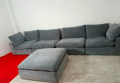 Very comfortable feather 🪶 filled modular sofa with ottoman
