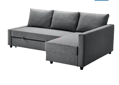 IKEA FRIHETEN
Corner sofa-bed with storage, Skiftebo dark grey