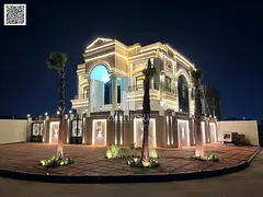 Corner villa with classic design for sale in Ajman | Al Helio 2 area | 5 bedrooms, majlis and 2 hall