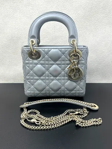 Mini Lady Dior Lambskin 2023 Grey