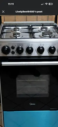 Used Midea 60cm Freestanding Gas Cooker with Oven - Good Condition