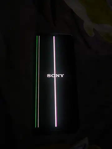 Sony smartphone with display lines (for parts or repair)
