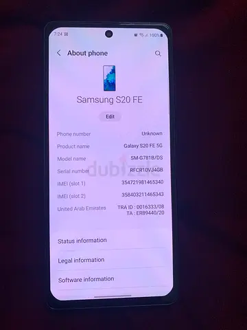 Samsung Galaxy S20 FE - Good Working Condition