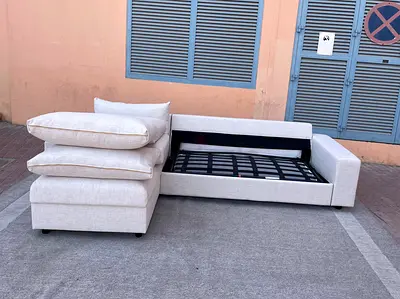 Ikea vimle L shape sofa bed Beige Light Beige L-Shaped Sofa Bed with Storage - Good Condition