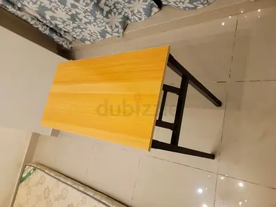 Simple foldinding Wooden Study Table with Metal Legs - Good Condition