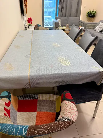 Glass Top Dinning Table- 6 Seater