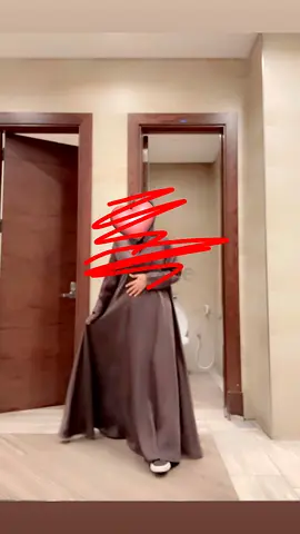 Elegant floor-length Saudi open abaya  - brown, size 58