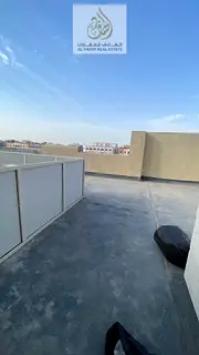 Two bedrooms and a large living room with a roof terrace. First occupancy. Close to Mohammed Bin Zay