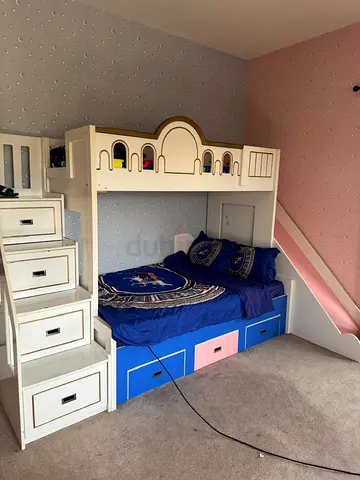 Bed with mattress