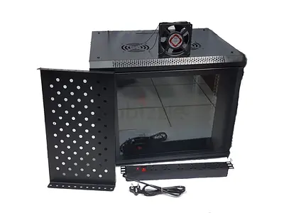 Wall Mount Server Cabinet 9U with Patch Panel 24 port and cables