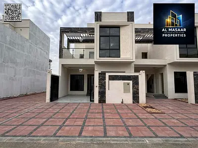 Townhouse villa for sale, modern design, ground and first floors, super deluxe finishing, including registration and ownership fees.