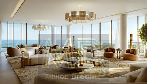 1BR | High Floor | Burj & Sea Views | Avarra by Palace