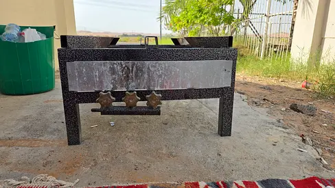 Heavy-duty 3-burner outdoor gas grill stove (used)