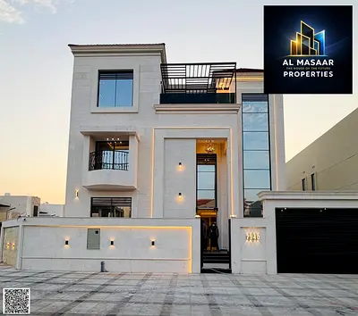 A villa with a unique and very elegant classic design in a prime location in Al Zahia, with freehold ownership for life for all nationalities.