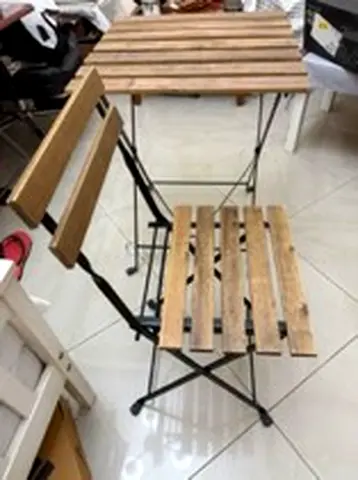Foldable Wooden Set - 1 Chair and Table