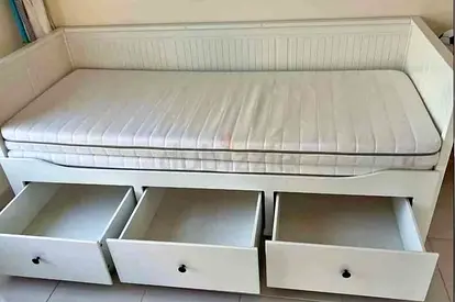 IKEA Hamnes day bed with 2 mattress and 3store drawers underneath