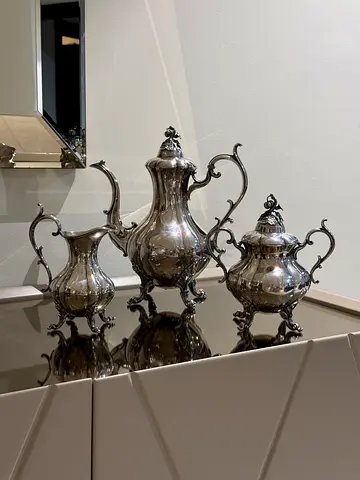 Read  Barton silver plated tea set.