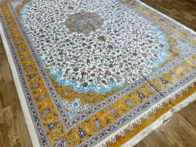 3.5 x 5 meter // Large Size Persian Silk Machine Knot Carpet