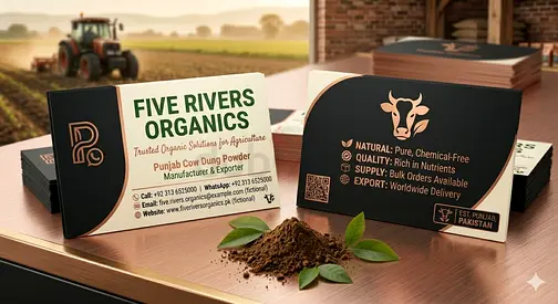 Five Rivers Organics - Pack of Promotional Business Cards for Organic Fertilizer Supplier