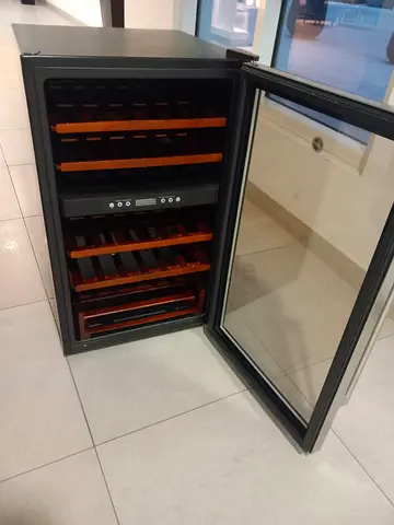 Wine Cooler / Beverage Refrigerator with Wooden Shelves - Good Condition