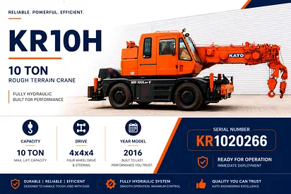 KATO KR10H – 10 TON ROUGH TERRAIN CRAN