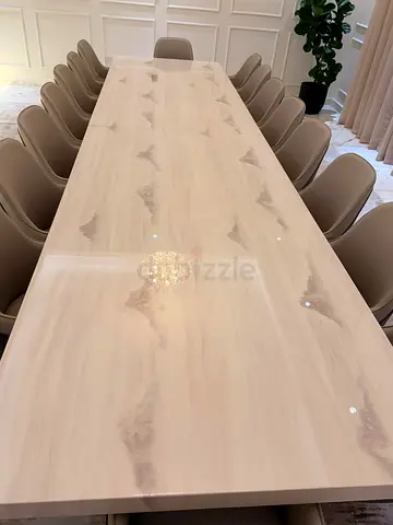 Luxury Marble Dining Table Set with 12 Chairs – Premium Condition