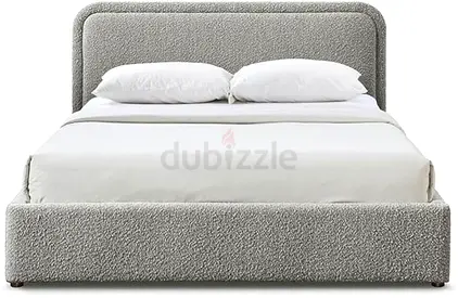Grey Upholstered Double Bed