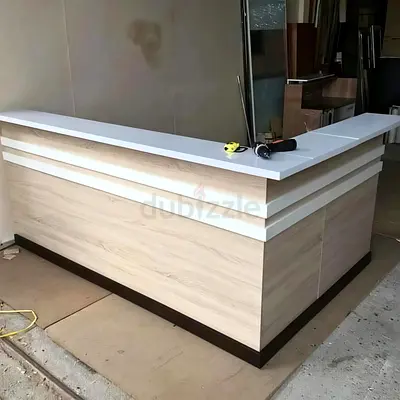Modern L-Shaped Reception Desk