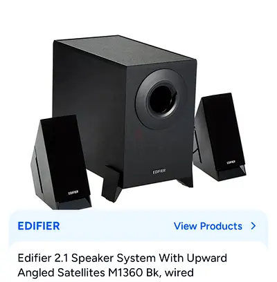 Edifier 2.1 Wired Speaker System with Subwoofer (M1360) - Good Condition