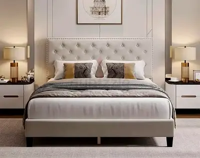 Beige colour 160*200 queen Bed