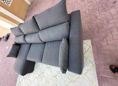 Great Condition IKEA Eskilstuna I shape sofa bed with storage