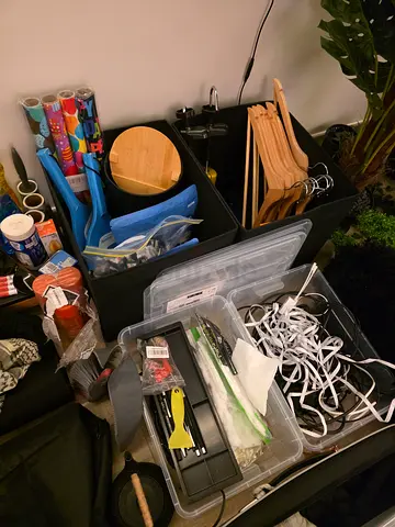 Assorted home organizers, hooks, hangers and small accessories bundle