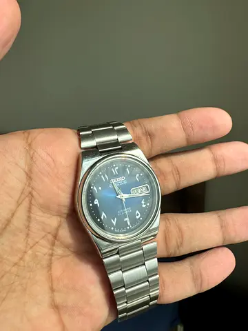 Seiko 5 Automatic Watch - Stainless Steel (Blue Dial)(Vintage Watch)