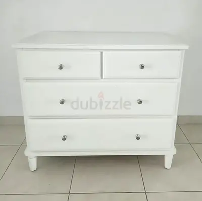 IKEA TYSSEDAL 4-drawer Chest – White, 87x76 cm