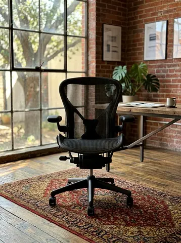 Ergonomic Mesh Office Chair (Like Herman Miller Aeron) - Black