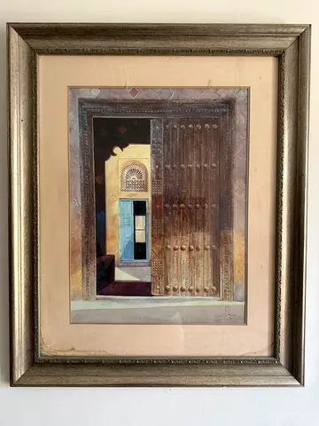 Original Abdul Qader Al Rais signed limited edition prints (pair of two )