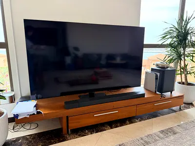 Natural Walnut wood TV console (INDIGO Brand)