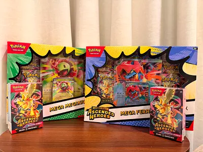 Pokémon TCG Mega Evolution Ascended Heroes Bundle - 2 Booster Bundles + 2 Collection Boxes (Sealed)