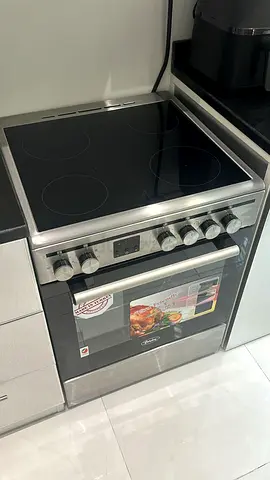 Terim 60X60 Ceramic Cooking Range, 6 Oven Function With Turbo Fan, Stainless Steel FREE DELEVERY +WA
