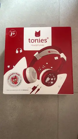 Tonies Kid-Friendly Headphones (Red) - Like New, For Ages 3+