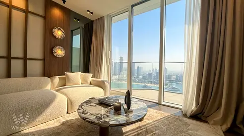 شقة مفروشة بغرفتي نوم | إطلالات على المارينا والبحر | بالاس بيتش ريزيدنس تاور 2