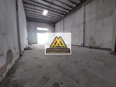 New ground‑floor warehouse for annual rent in Al Jurf Industrial 3 Ajman 2153 sq ft with bathroom 25 kW power suitable for all activities in a strateg