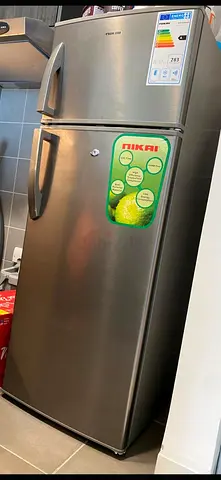 NikAI Top Freezer Refrigerator - Stainless Steel Finish, Excellent Condition