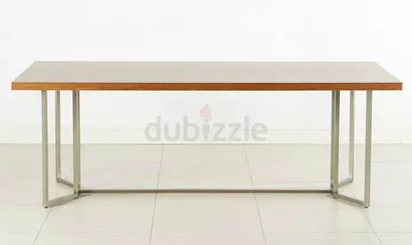 8 seater Dining Table with Metal Base and Wood Top