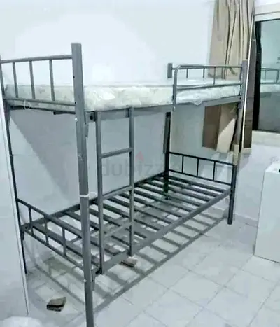 Metal Bunk Bed Frame with Ladder — Good Condition