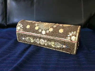 Bead Work Wooden Box Table Decor (40x14 cm)