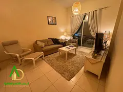 Fully furnished 1-bedroom apartment for rent in Al Hamidiya 2 with a balcony and open view, central
